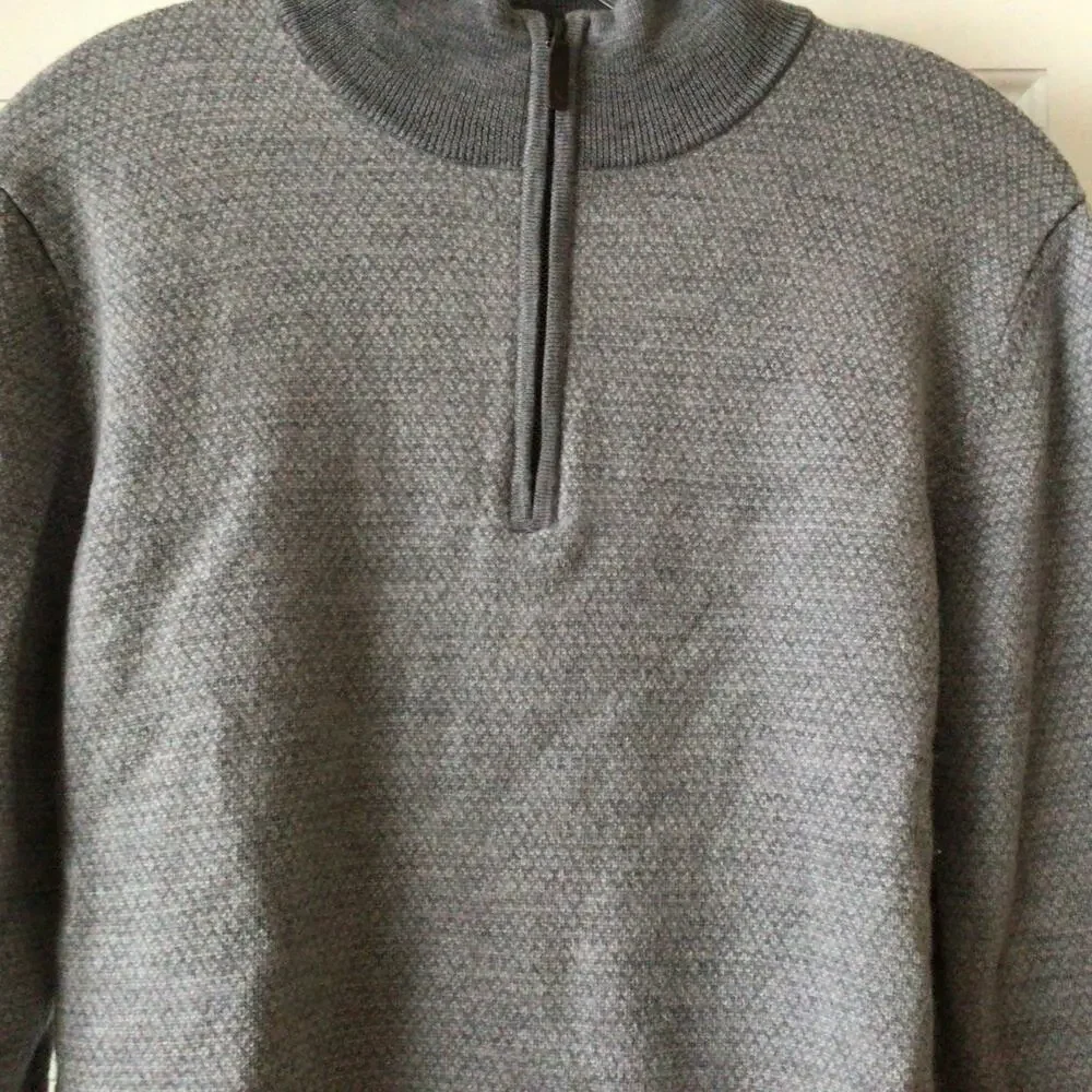 Untuckit 1/4 Zip Merino Wool Men's Sweater Sz S